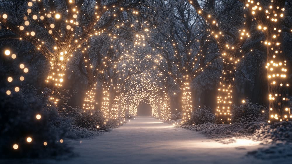 Magical Winter Lights by Pictufy Studio IV — canvas wall art