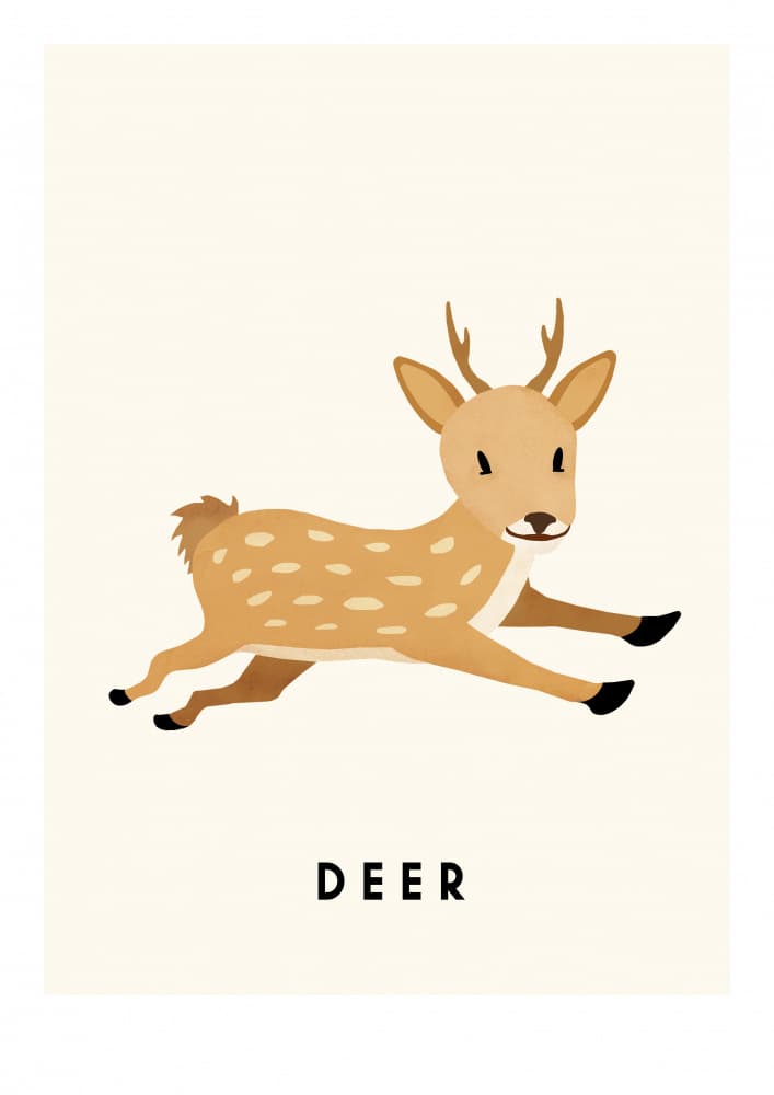 Running Spotted Fawn by Erik Wintzell — canvas wall art