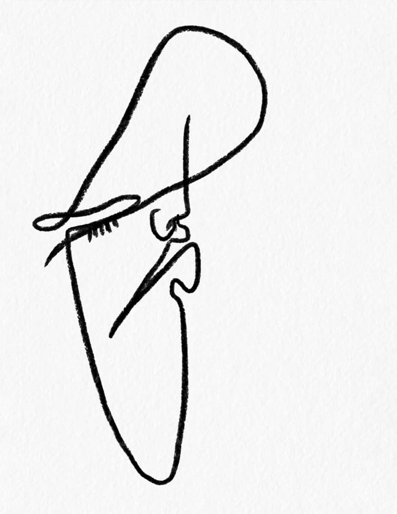 Minimalist Line Face by JLC ART — canvas wall art