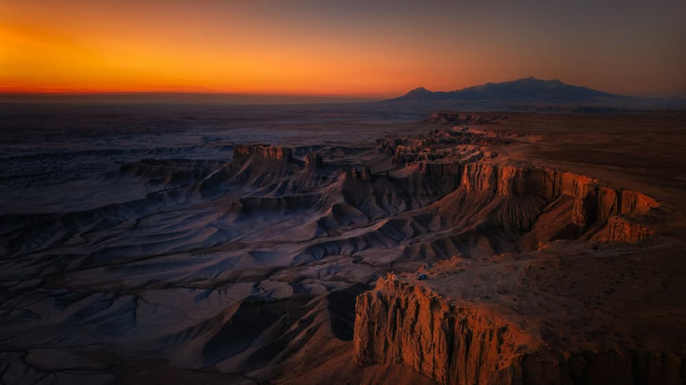 Desert Canyon Sunset by Hanping Xiao — canvas wall art