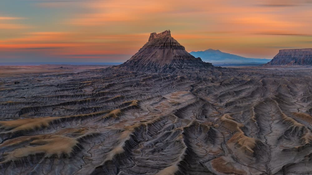 Desert Mountain Sunset by James Bian — canvas wall art