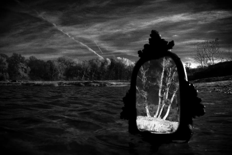 Dark Water Mirror by Codrin Lupei — canvas wall art