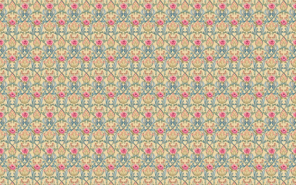 Vintage Pink Rose Pattern by Annick — canvas wall art