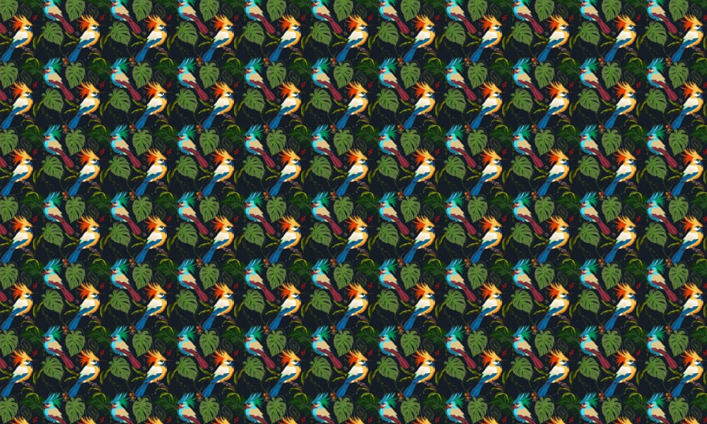 Colorful Jungle Birds by Josie George — canvas wall art