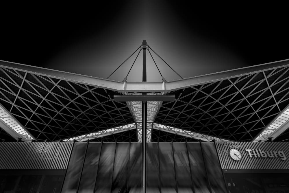 Tilburg Station Symmetry by Greetje van Son — canvas wall art