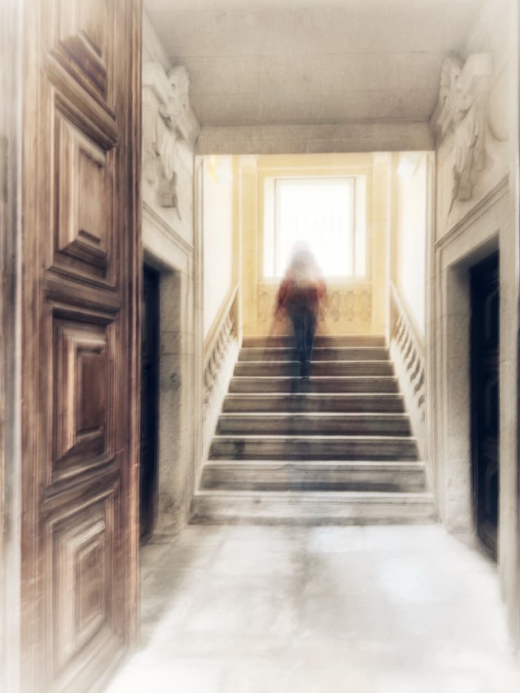 Ethereal Staircase Ascent by Yanyan Gong — canvas wall art