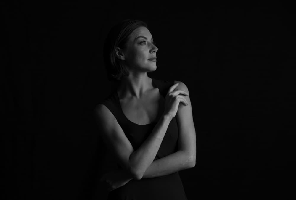 Elegant Pensive Woman by Shlomo Waldmann — canvas wall art