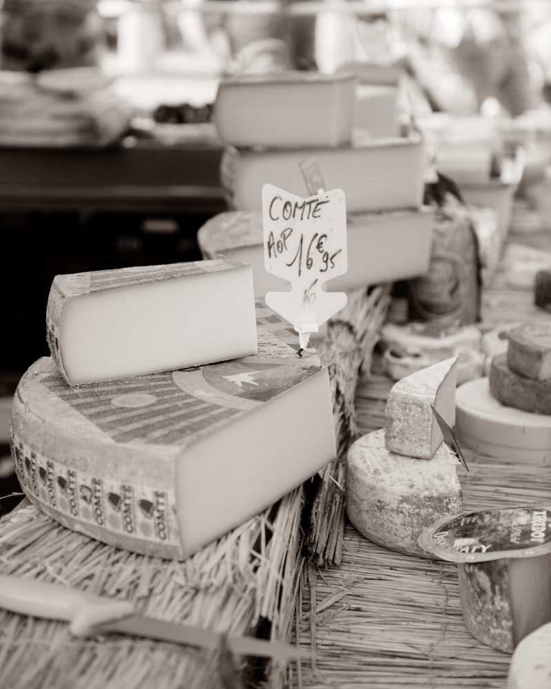 Comte Cheese Market by Crystal Lynn Collins — canvas wall art