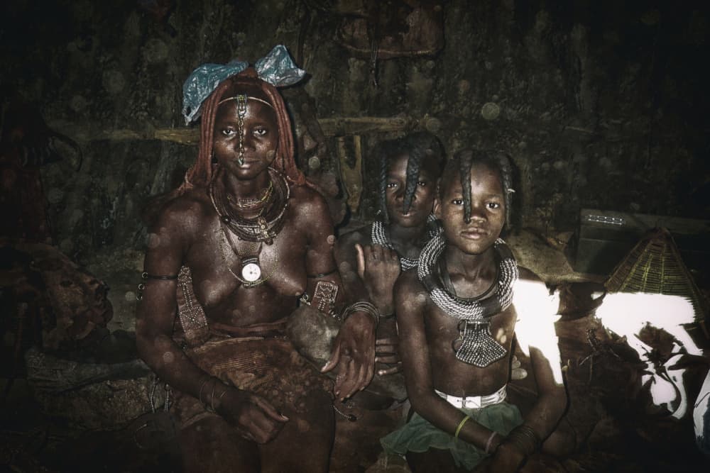 Himba Woman and Girls by Pavol Stranak — canvas wall art
