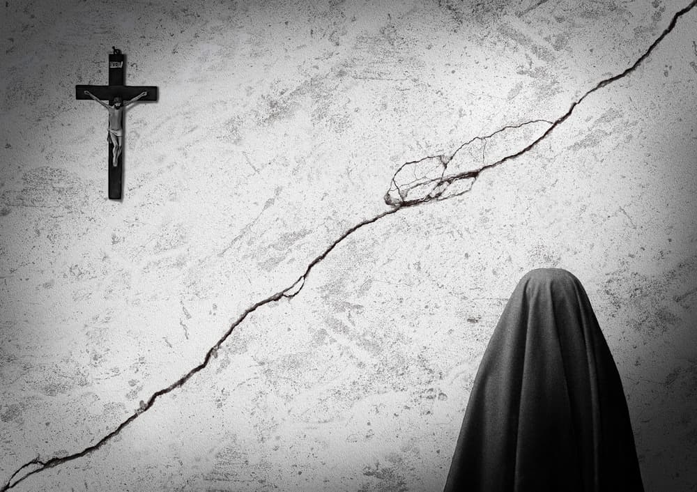 Shrouded Figure Cross by Giorgio Toniolo — canvas wall art