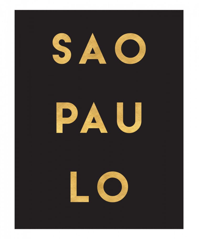Sao Paulo Golden Typography by Emiliano Deificus — canvas wall art