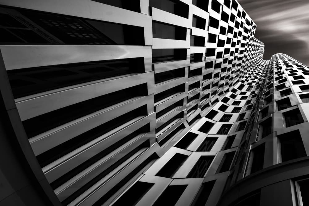 Twisted City Architecture by Jean Vandijck — canvas wall art