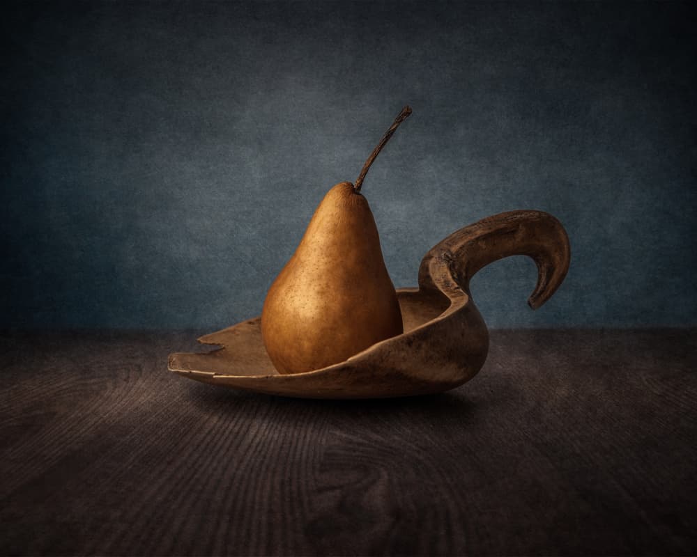 Rustic Pear Still Life by Marko Klavs — canvas wall art
