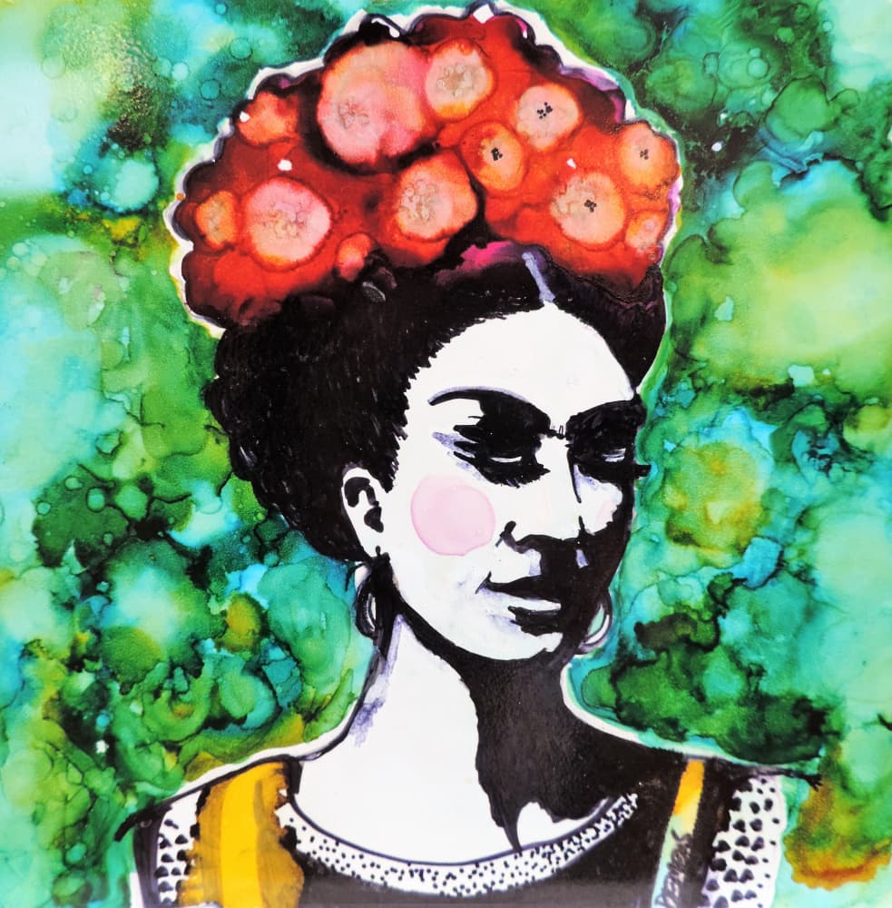 Vibrant Floral Portrait by Sylvie Demers — canvas wall art