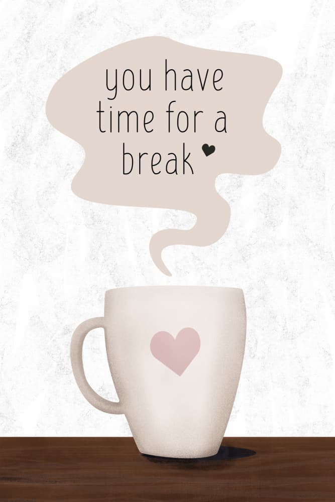 Cozy Break Reminder by EMELIEmaria — canvas wall art