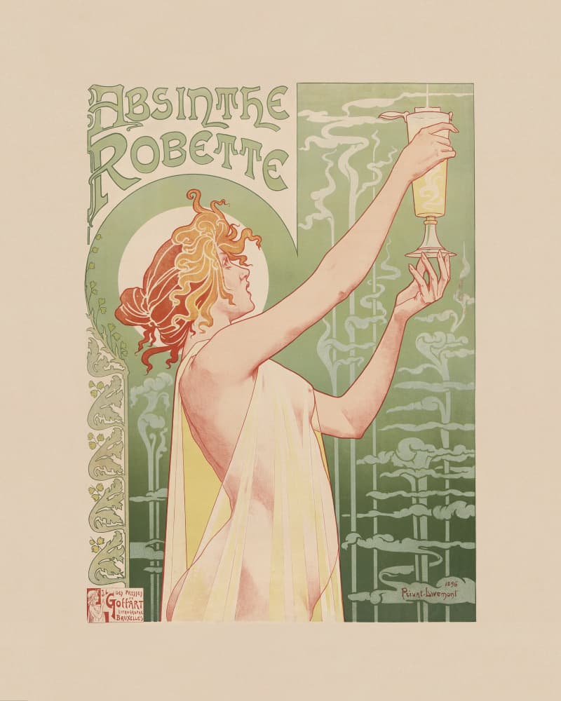 Absinthe Robette, 1896 by Privat Livemont — canvas wall art