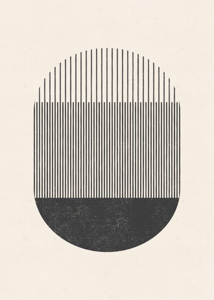 Abstract Line Arch by The Printable Studio — canvas wall art