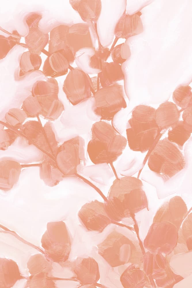 Soft Peach Eucalyptus by Rosana Laiz Blursbyai — canvas wall art