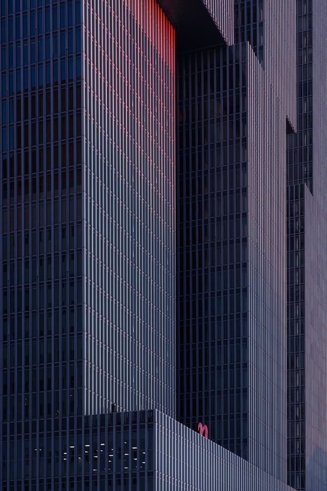 Vertical Red Glow by Oskar Baglietto — canvas wall art