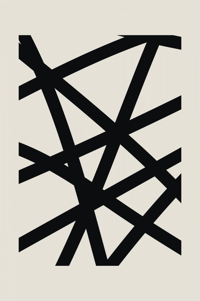 Intersecting Geometric Lines by jay stanley — canvas wall art
