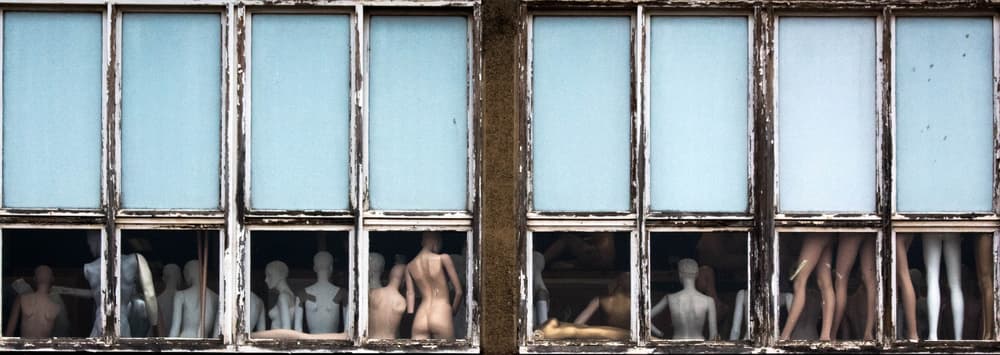 Forgotten Mannequin Window by Jef Flour — canvas wall art