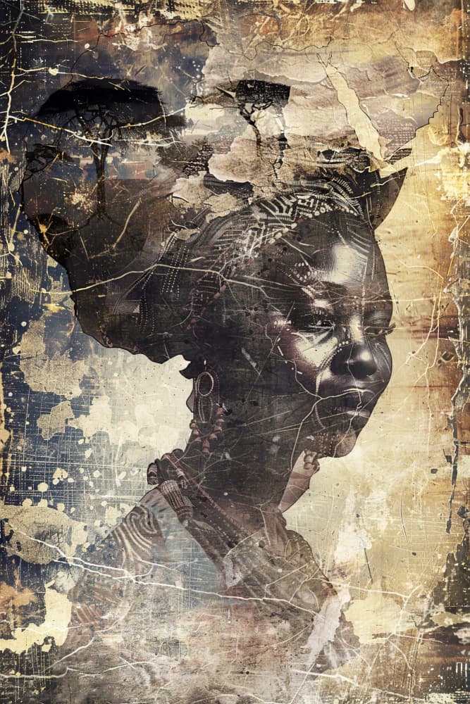 African Ethnic Art Poster 14 by Rafal Kulik — canvas wall art