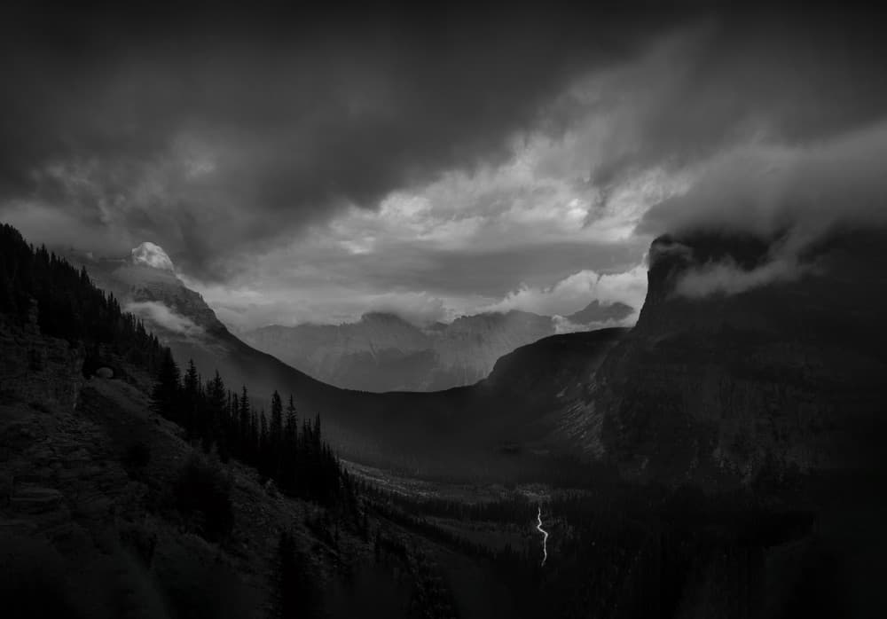 Dark Mountain River Valley by Chong Q. Wu — canvas wall art