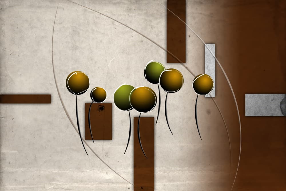 Modern Botanical Circles by Rafal Kulik — canvas wall art