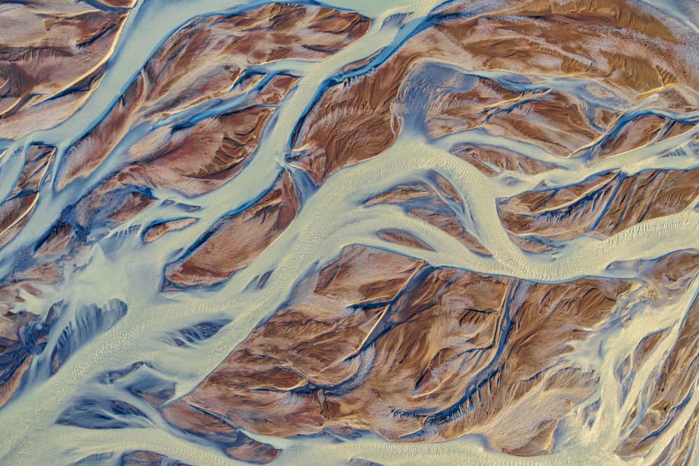 Braided Glacial Rivers by Alvaro Roxo — canvas wall art