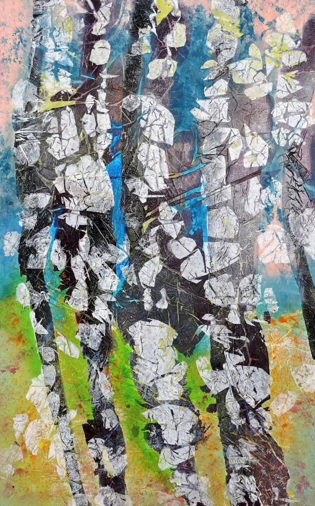 Vibrant Birch Woods by POOVI ART — canvas wall art