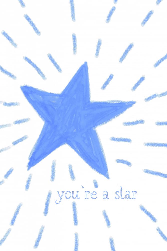 You`reastar(blue) by Treechild — canvas wall art