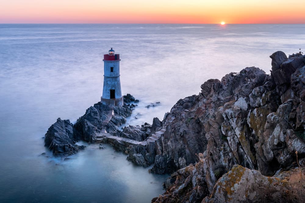 Coastal Sunset Lighthouse by Mariusz Guc — canvas wall art
