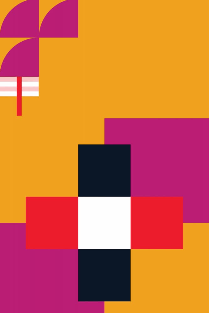Vibrant Geometric Abstract by Irene Demetri — canvas wall art