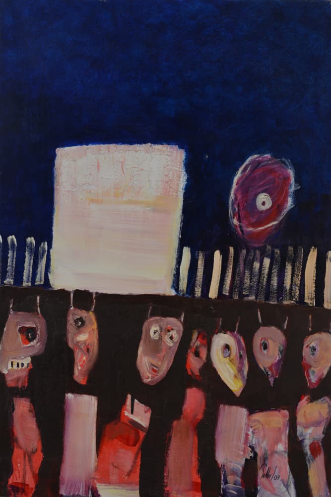 Dark Surreal Gathering by Mr PETTO — canvas wall art