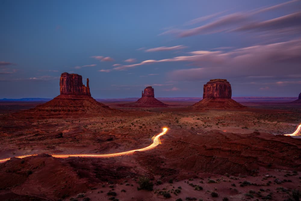 Monument Valley Twilight by Wenjin Yu — canvas wall art
