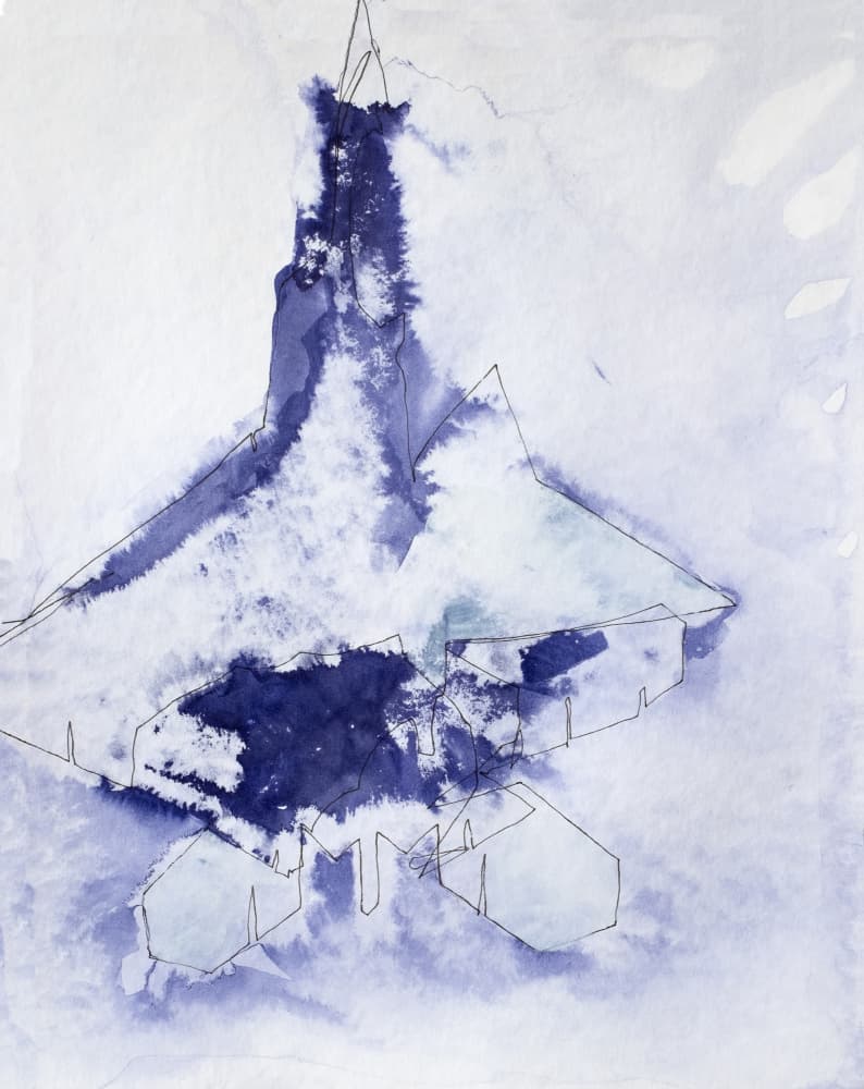 Kampjet Study (indigo 3) by Joshua Hoskins — canvas wall art