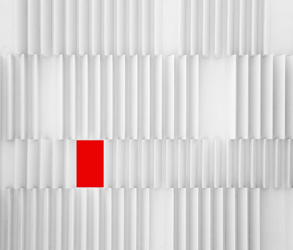 Geometric Red Rectangle by Ivan Huang — canvas wall art