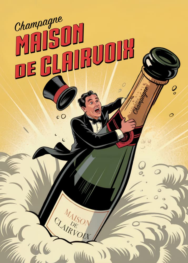 Dapper Champagne Burst by Andreas Magnusson — canvas wall art