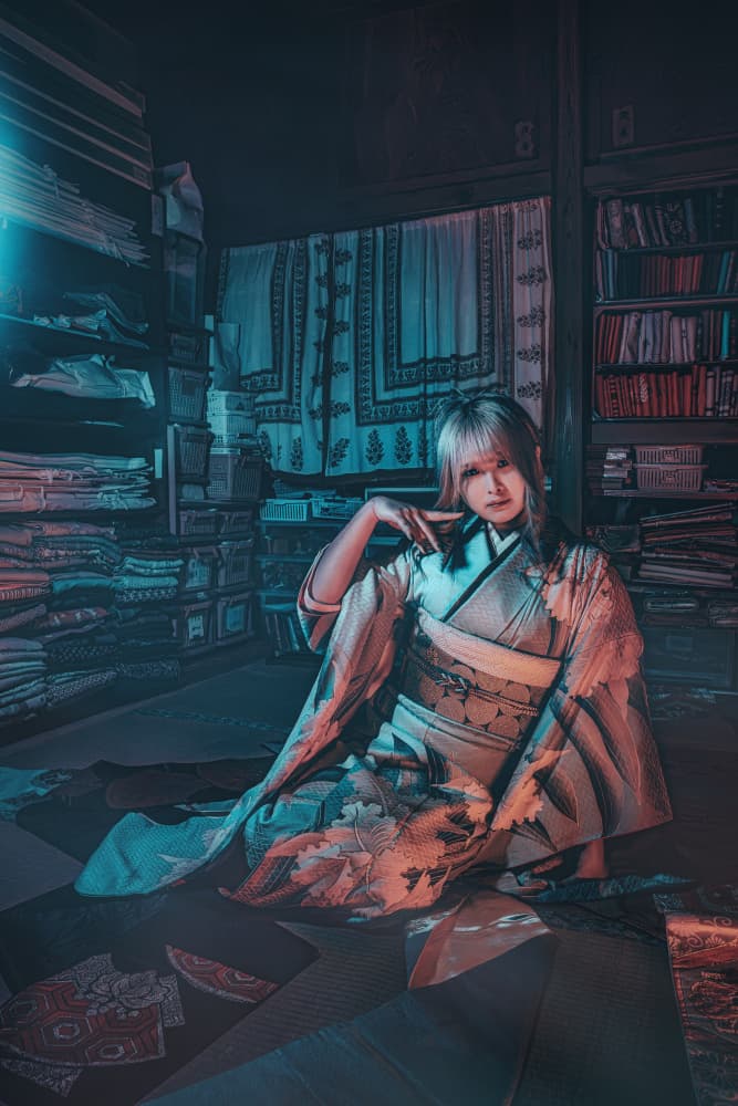 Traditional Kimono Elegance by KOIKI — canvas wall art