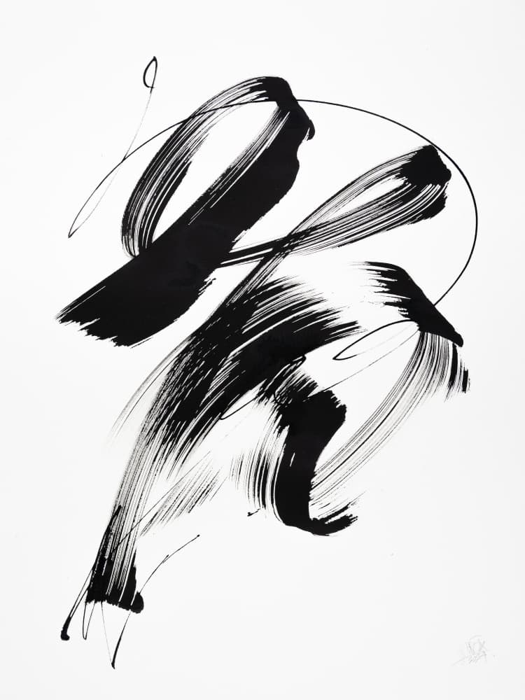 Black &amp; White III by Mette Rix — canvas wall art