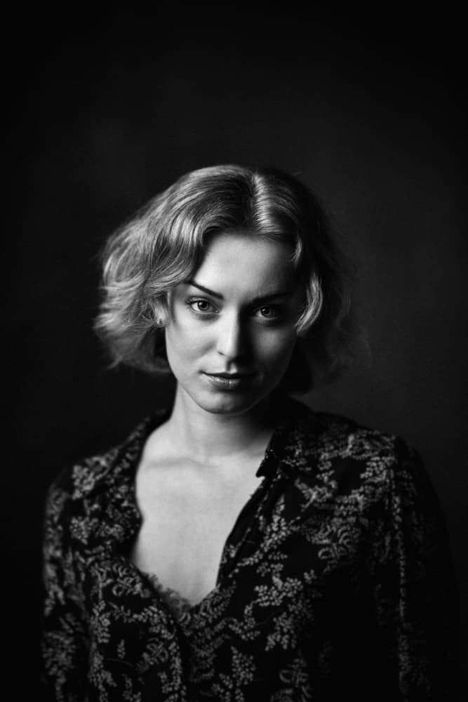 Pensive Woman Portrait by Patrick Wöhrle — canvas wall art