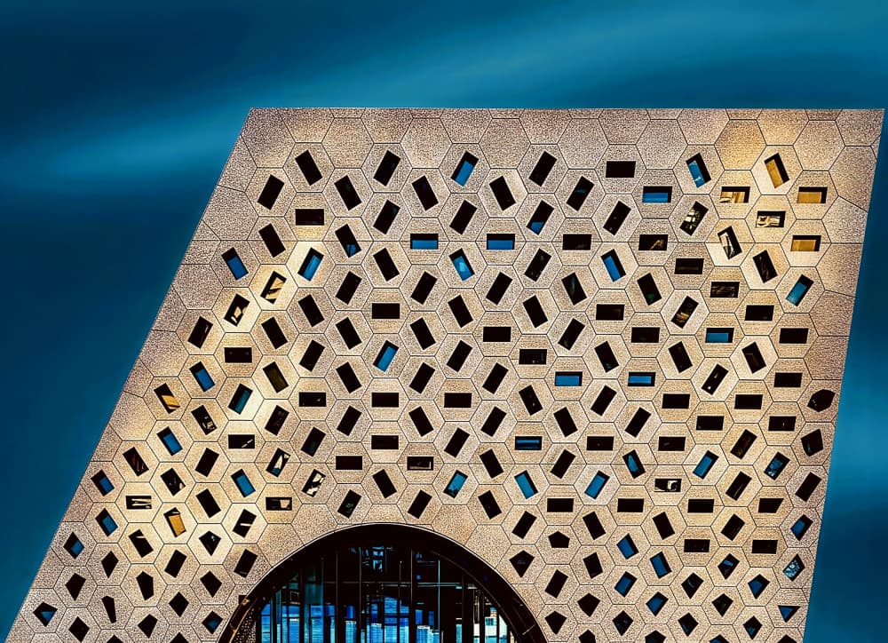 Hexagonal Window Pattern by Arnon Orbach — canvas wall art