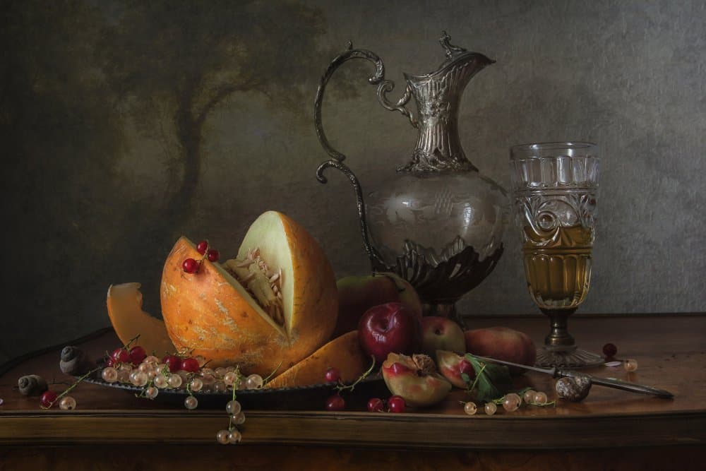 Classic Fruit Still Life by Anna Petina — canvas wall art
