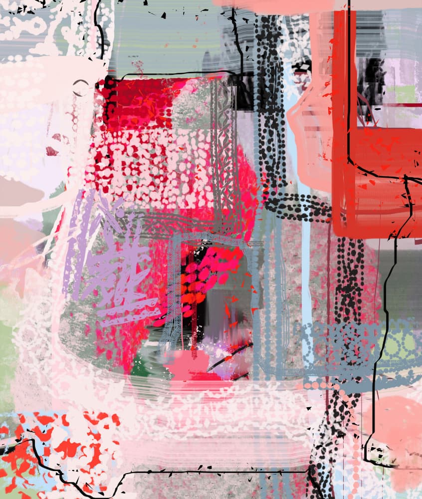 Vibrant Abstract Layers by Pelin Atilla — canvas wall art