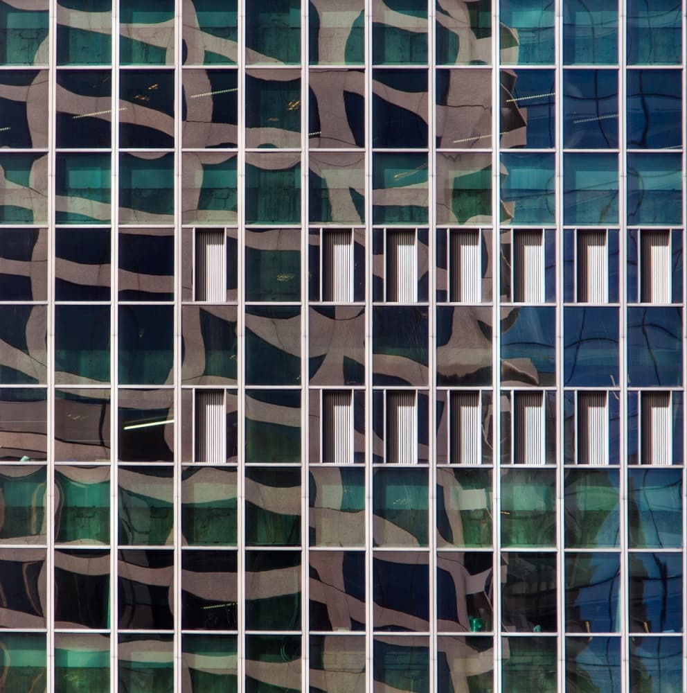 Geometric Window Reflections by Jacqueline Hammer — canvas wall art