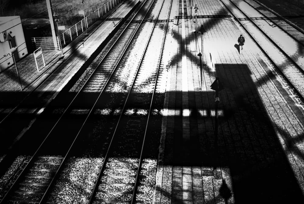 Train Station Shadows by Paulo Abrantes — canvas wall art