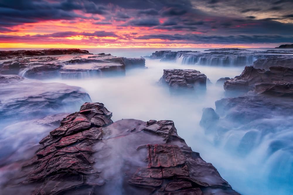 Serene Coastal Sunset by Joshua Zhang — canvas wall art