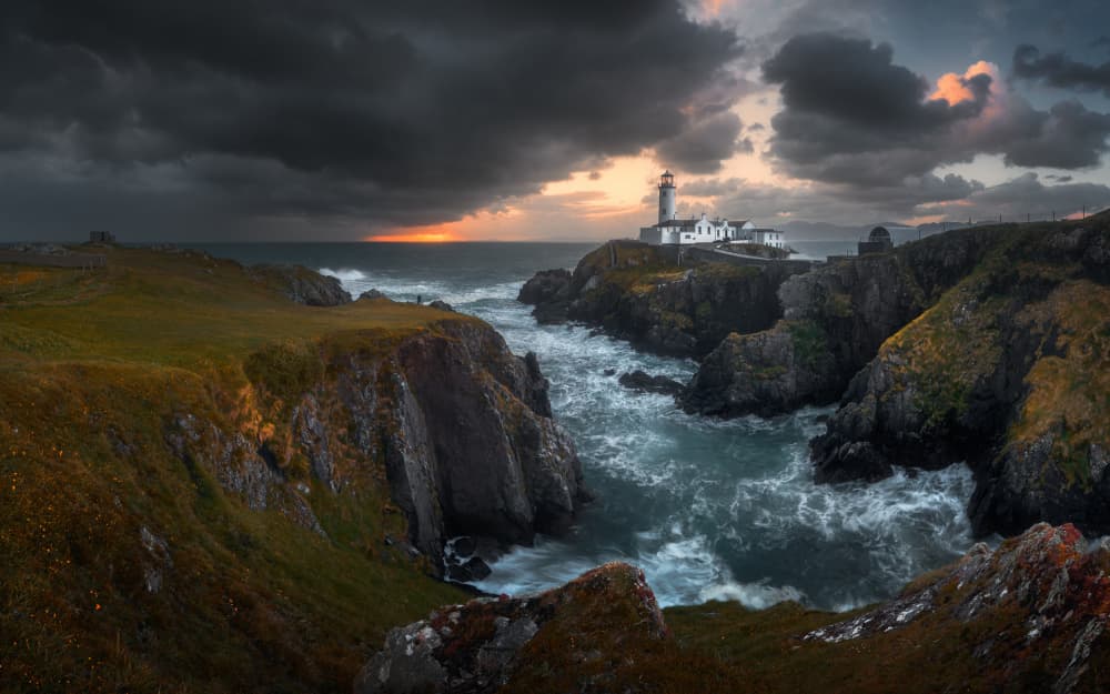 Dramatic Coastal Lighthouse by Tomasz Rojek — canvas wall art
