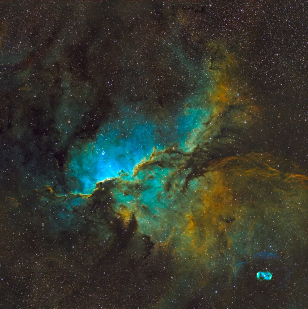Glowing Space Nebula by James Zhen Yu — canvas wall art