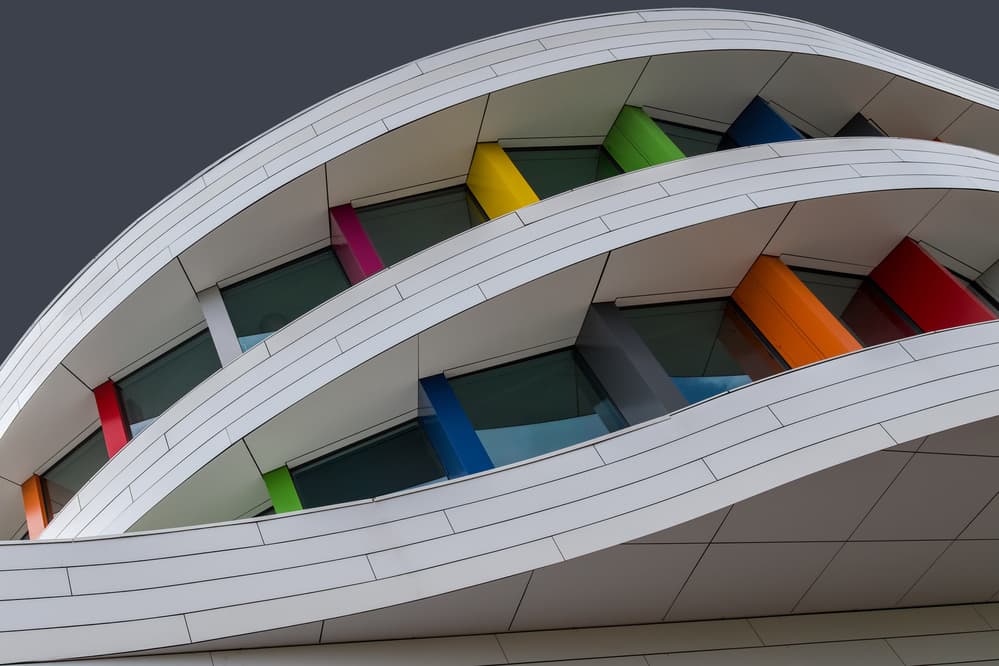 Modern Rainbow Facade by Theo Luycx — canvas wall art